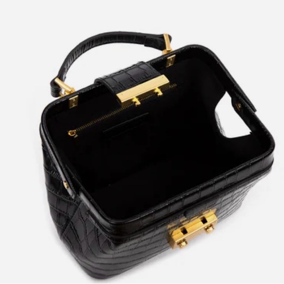 New in the Box BRANDON BLACKWOOD Black Croc ELIZABETH DOCTOR BAG - Picture 7 of 11